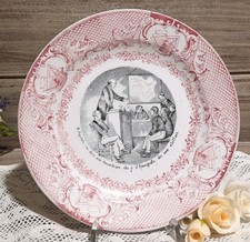 ANTICO PIATTO LAVENO SCI ITALIANA SERIE GIRO ELETTORALE ROSA Messaggio Politico 