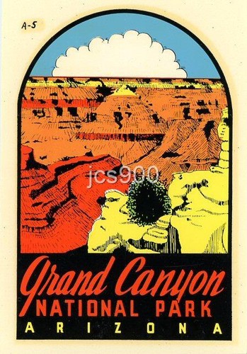 Vintage travel decal grand - vintage,
