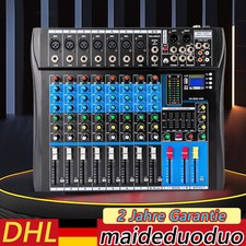 Mixer audio 8 canali console amplificatore USB DJ live mixer studio Bluetooth IT