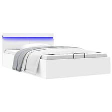 Giroletto Idraulico LED Cappuccino Similpelle 180x200cm Letto Imbottito vidaXL