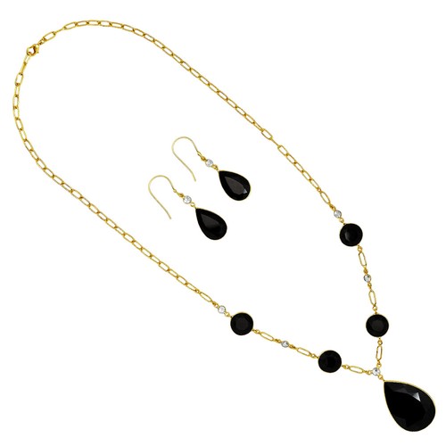 Set collana orecchini onice - set,