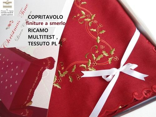 Tovaglia natale ricamata - natale,