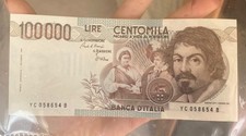 100000 LIRE 1986 CARAVAGGIO