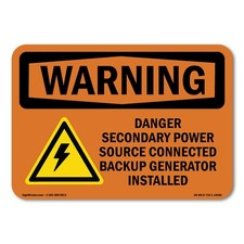 Danger Secondary Power Source