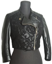 Giacca donna pelle - pelle, pizzo