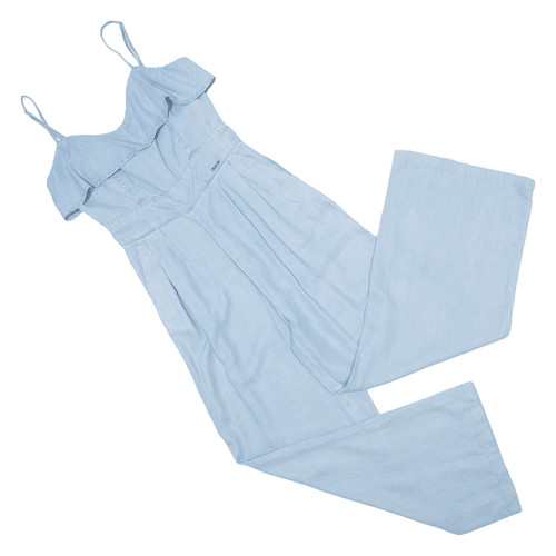 Guess tuta donna blu gamba - a,
