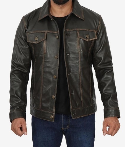 Giacca pelle camionista - di,