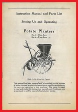 Manuale istruzioni e lista ricambi IH McCormick-Deering n. 3 e 4 fioriera patate