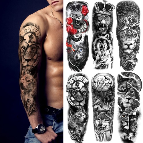 Fogli tatuaggi realistici re - 6,