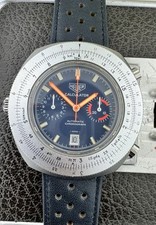 Heuer Calculator Blue Dial
