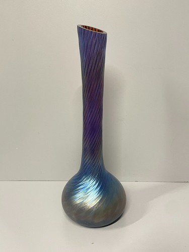 Vaso vetro perlato - vetro, iridescente