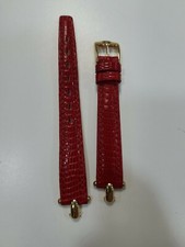  cinturino rosso lucertola originale Gucci 12mm completo di fibbia e attacchi 