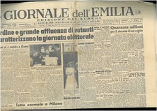 Giornale dell’Emilia 3 giugno 1946  Giornali della Repubblica  