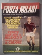 FORZA MILAN! ANNO I N. 12 1969 SCHNELLINGER=RIVERA=L'IMPRESA DI BAIRES=INSERTO