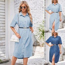 Abito donna manica corta denim