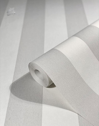 Carta parati righe bianco - carta,