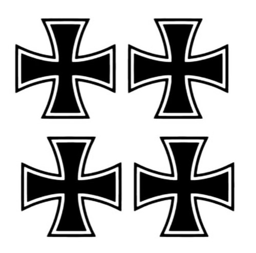 Adesivo croce ferro 4x - adesivo, di