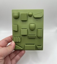 Organizzatore da parete MCM in miniatura scala 1:6, verde, stile silo Uten, mod metà secolo