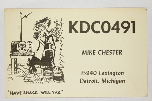 Vintage kdc0491 radio qsl - kdc0491,