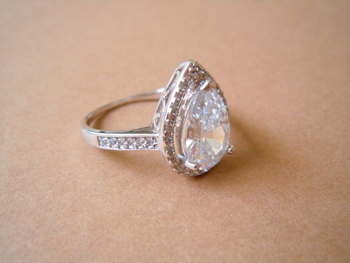 Anello color argento rodio - color,