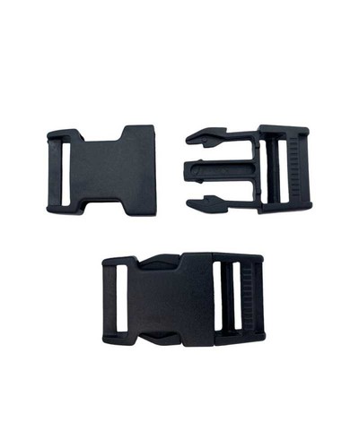 Fibbia plastica grande nero - plastica,