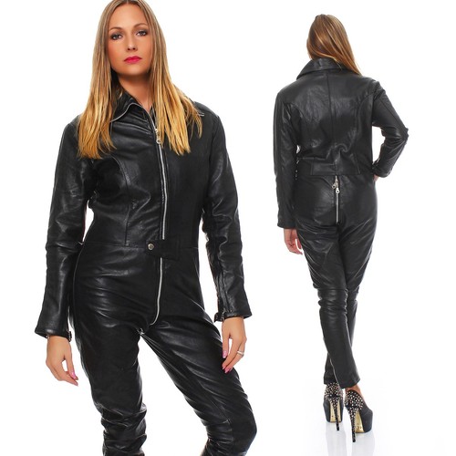 Tuta vera pelle catsuit tuta