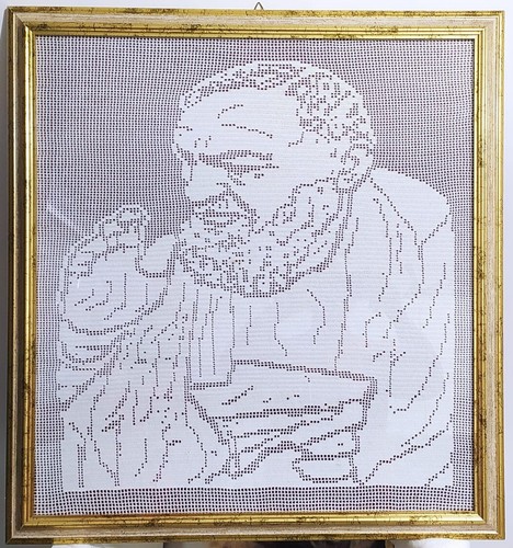 Quadro padre pio lavorato - lavorato, a