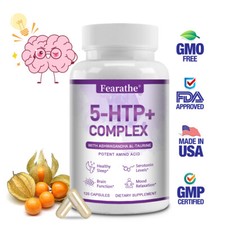 5-HTP 250 Mg Capsule Vegane 5-Idrossitriptofano Buon Umore Supporta Sonnomi