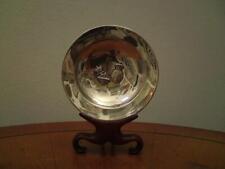 Raro vassoio miniatura stemma famiglia commemorativo argento 800 Janetti italiano