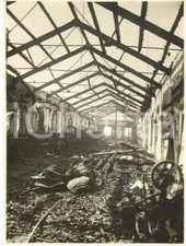 1935 ca DESIO Incendio cotonificio TARGETTI - Interno capannone distrutto *Foto
