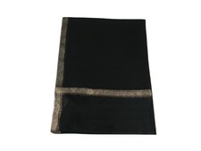 Stola Elegante Coprispalle nero donna con riga laterale oro coprispalla