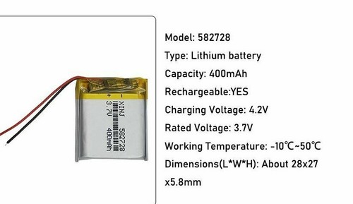 Batteria 582728 400mah - 582728,