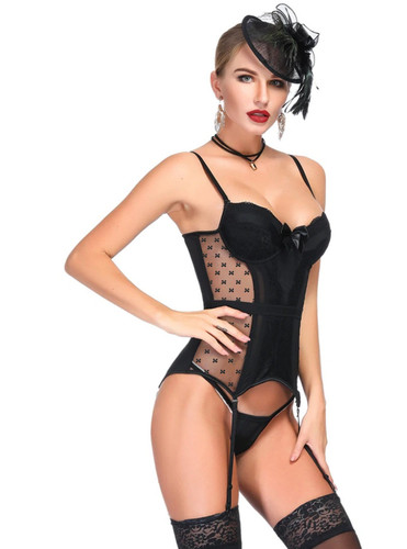 Corsetto nero glamour bi - nero,