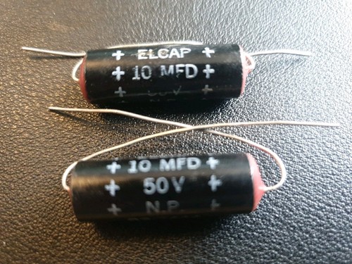 Vintage elcap impec 10uf - 2x, elcap/impec