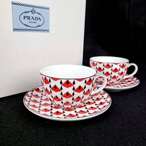 Prada vienna red cup - prada, saucer