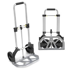 Carrello Portapacchi Pieghevole in Alluminio con Ruote in Gomma Portata 80kg