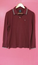 Polo manica lunga da uomo champion in cotone colore borgogna tinta unita taglia