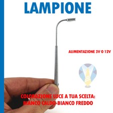 LAMPIONE STRADALE DIORAMA MODELLISMO FERROVIARIO LED 3V 12V PLASTICO