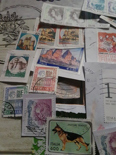 Lotto francobolli con alti - 30,