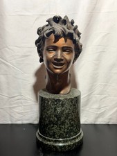 Busto bronzo base marmo - bronzo,