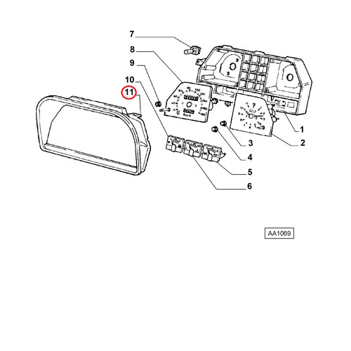 Cornice quadro strumenti fiat - cornice,