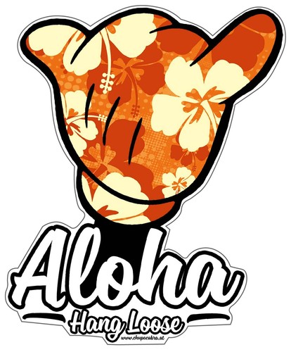 Adesivo sticker aloha hang - sticker,