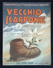 SPARTITO DI C.DONIDA VECCHIO SCARPONE RICORDI 1953 X FESTIVA SANREMO