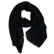 Sciarpa cotone nera uomo