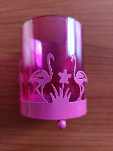 Bicchiere portacandele fuxia - bicchiere,