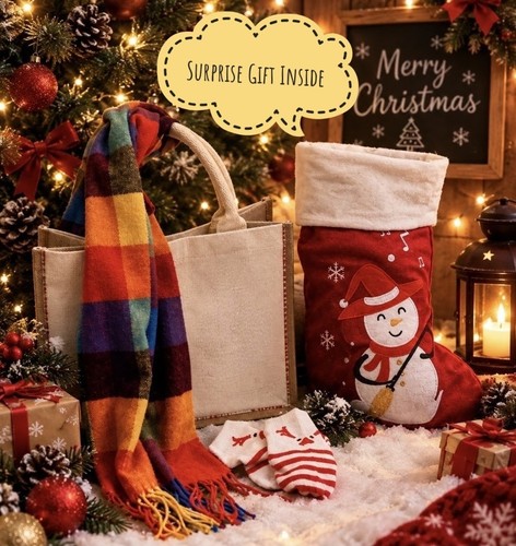 Sacchetto regalo natale donna - sacchetto,