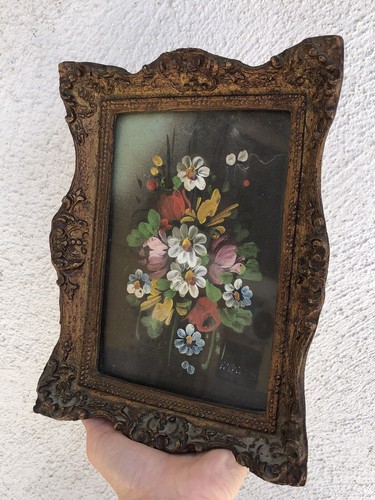 Quadro fiori dipinto a - quadro, fiori-