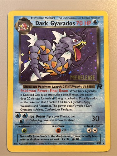 Dark gyarados - gyarados, (prerelease)