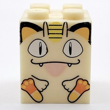 Pokemon Meowth Mega Block Mascotte Mini Figure Giocattolo in Miniatura...