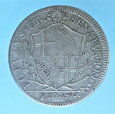 GOVERNO POPOLARE BOLOGNA SCUDO 10 PAOLI 1796 MONETE DA COLLEZIONE ARGENTO COIN